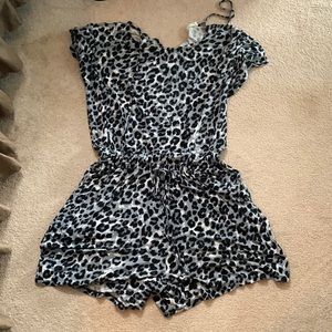 Cheetah print romper